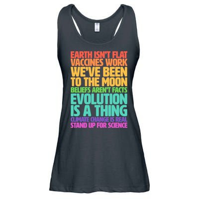 The Earth Isn't Flat Stand Up For Science Ladies Essential Flowy Tank