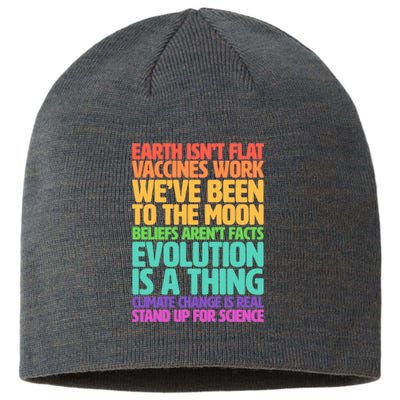 The Earth Isn't Flat Stand Up For Science Sustainable Beanie