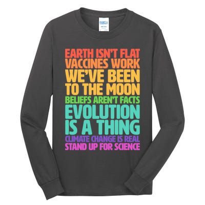 The Earth Isn't Flat Stand Up For Science Tall Long Sleeve T-Shirt