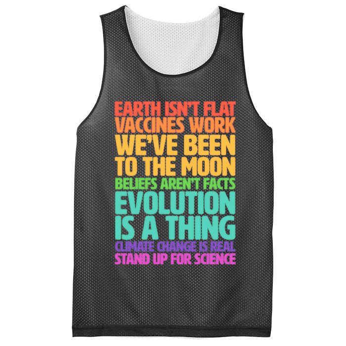 The Earth Isn't Flat Stand Up For Science Mesh Reversible Basketball Jersey Tank