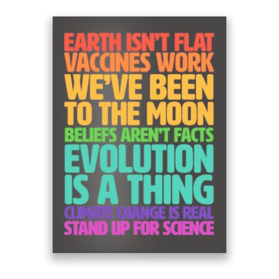 The Earth Isn't Flat Stand Up For Science Poster