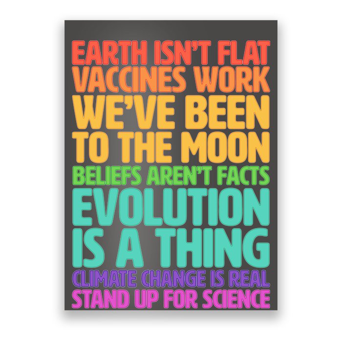 The Earth Isn't Flat Stand Up For Science Poster