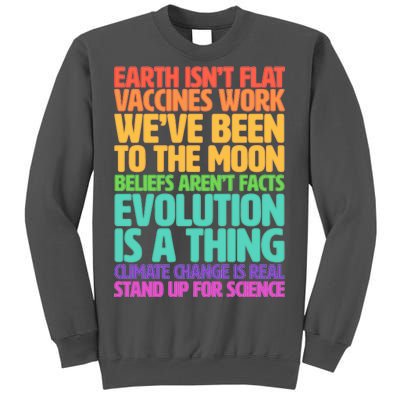 The Earth Isn't Flat Stand Up For Science Tall Sweatshirt