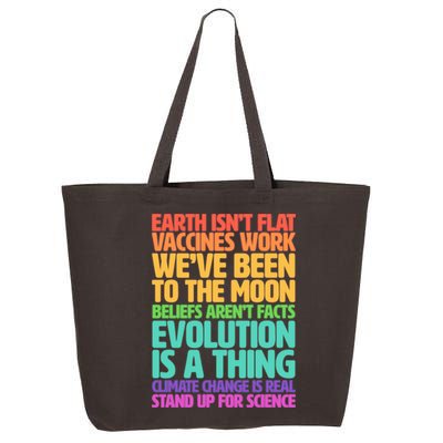 The Earth Isn't Flat Stand Up For Science 25L Jumbo Tote