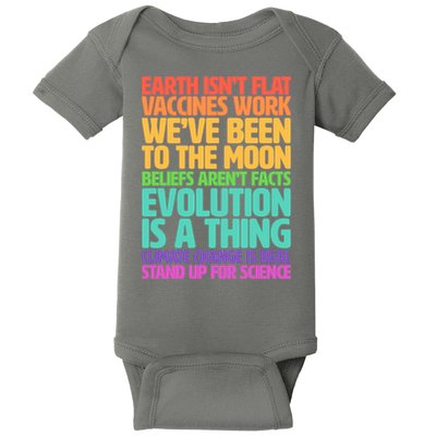 The Earth Isn't Flat Stand Up For Science Baby Bodysuit