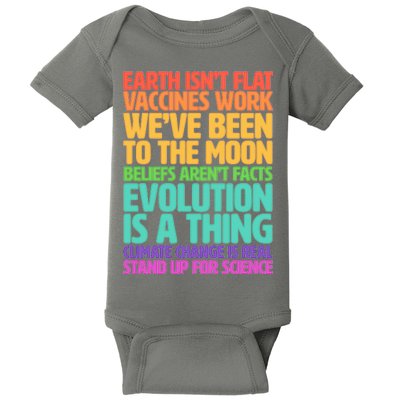 The Earth Isn't Flat Stand Up For Science Baby Bodysuit