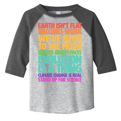 The Earth Isn't Flat Stand Up For Science Toddler Fine Jersey T-Shirt