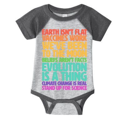 The Earth Isn't Flat Stand Up For Science Infant Baby Jersey Bodysuit