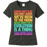 The Earth Isn't Flat Stand Up For Science Womens T-Shirt
