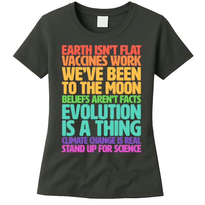 The Earth Isn't Flat Stand Up For Science Womens T-Shirt