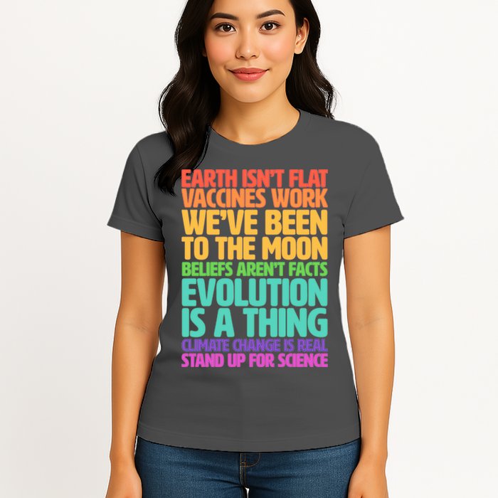 The Earth Isn't Flat Stand Up For Science Womens T-Shirt