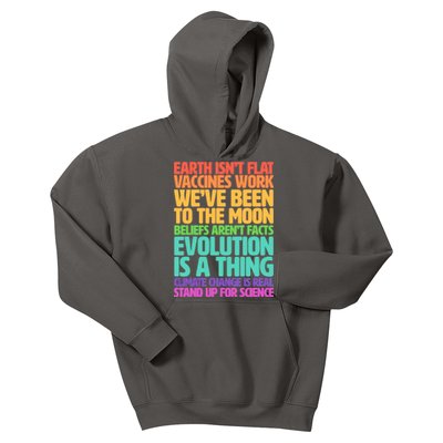 The Earth Isn't Flat Stand Up For Science Kids Hoodie