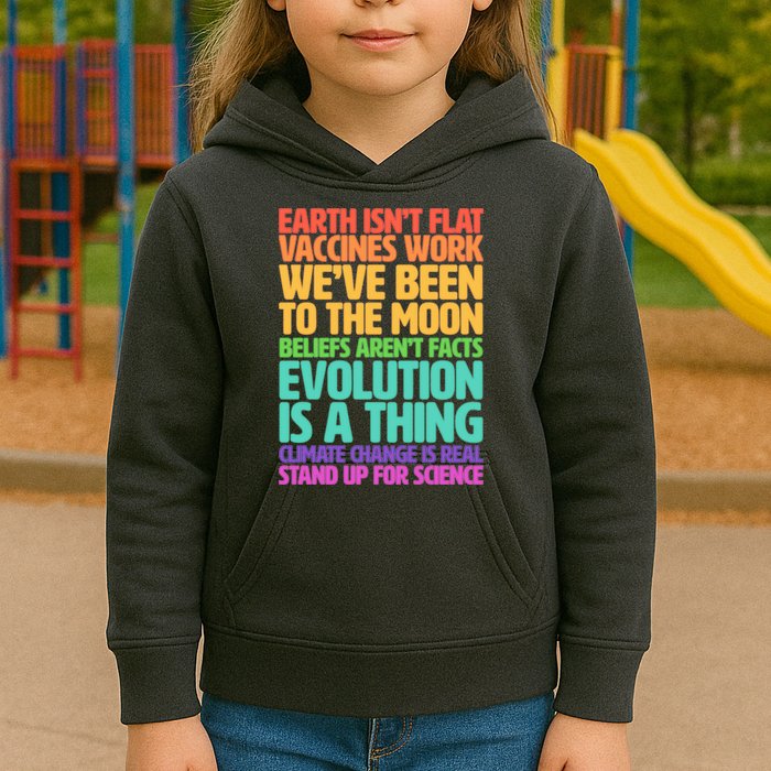 The Earth Isn't Flat Stand Up For Science Kids Hoodie