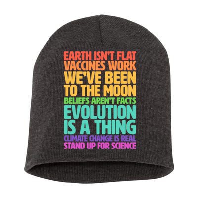 The Earth Isn't Flat Stand Up For Science Short Acrylic Beanie