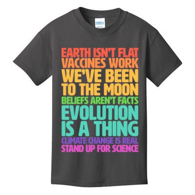 The Earth Isn't Flat Stand Up For Science Kids T-Shirt
