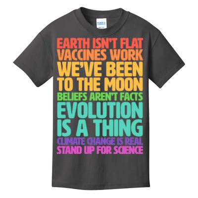 The Earth Isn't Flat Stand Up For Science Kids T-Shirt