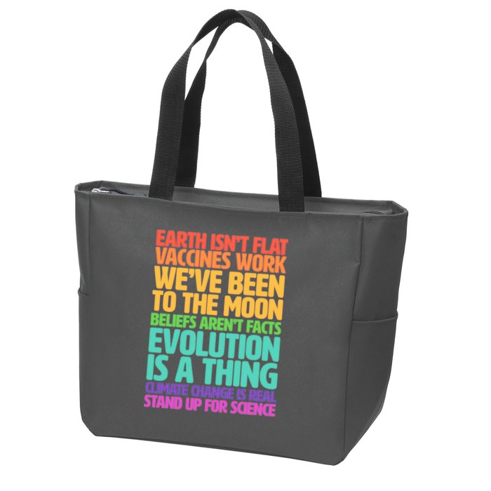 The Earth Isn't Flat Stand Up For Science Zip Tote Bag