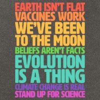 The Earth Isn't Flat Stand Up For Science Cotton Canvas Backpack