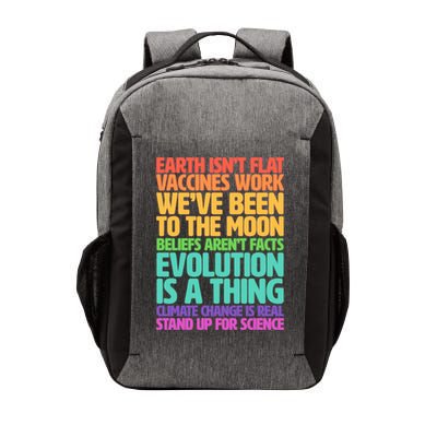The Earth Isn't Flat Stand Up For Science Vector Backpack