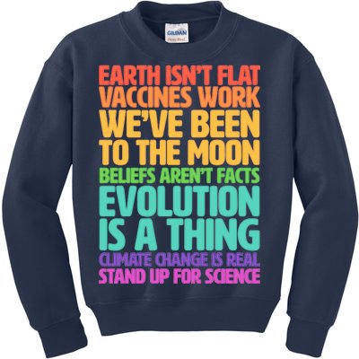 The Earth Isn't Flat Stand Up For Science Kids Sweatshirt