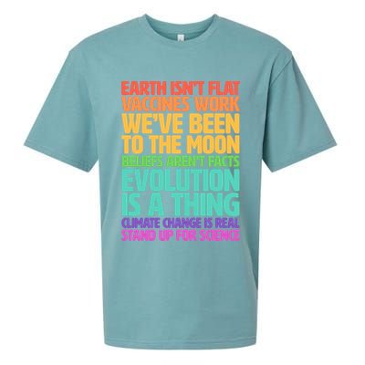 The Earth Isn't Flat Stand Up For Science Sueded Cloud Jersey T-Shirt