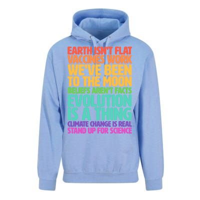 The Earth Isn't Flat Stand Up For Science Unisex Surf Hoodie