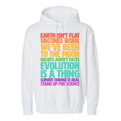 The Earth Isn't Flat Stand Up For Science Garment-Dyed Fleece Hoodie