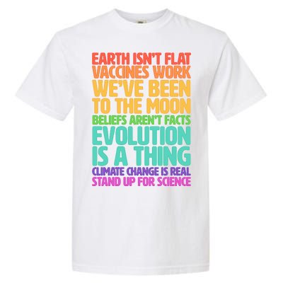 The Earth Isn't Flat Stand Up For Science Garment-Dyed Heavyweight T-Shirt