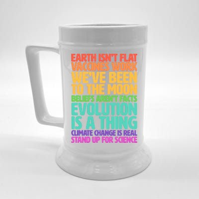 The Earth Isn't Flat Stand Up For Science Beer Stein