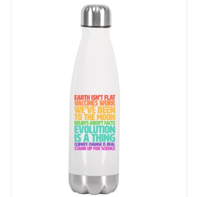 The Earth Isn't Flat Stand Up For Science Stainless Steel Insulated Water Bottle