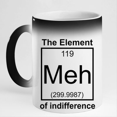 The Element Meh Of Indifference 11oz Black Color Changing Mug