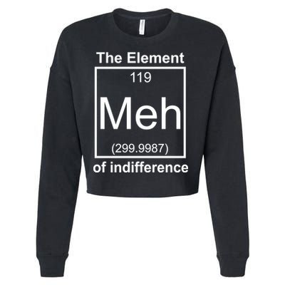 The Element Meh Of Indifference Cropped Pullover Crew