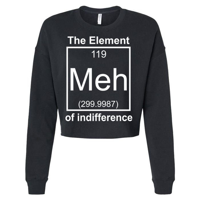 The Element Meh Of Indifference Cropped Pullover Crew