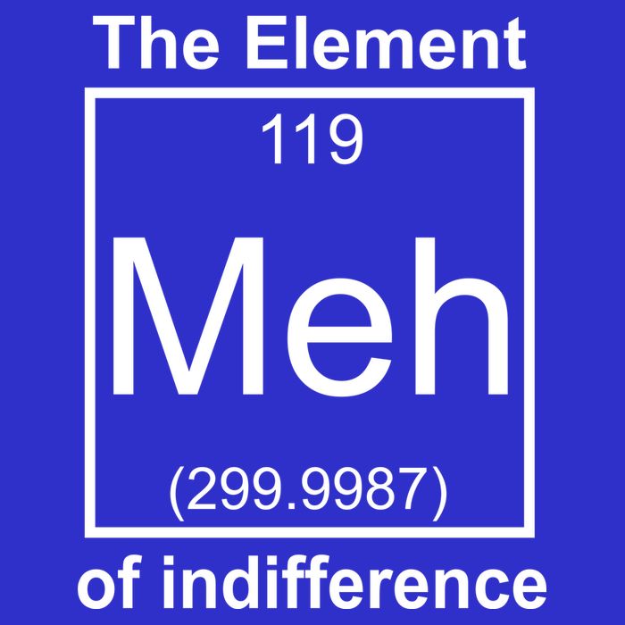 The Element Meh Of Indifference Apron