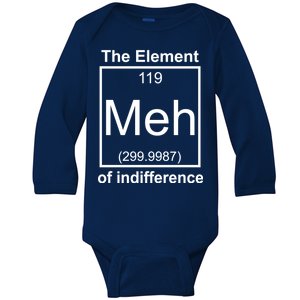 The Element Meh Of Indifference Baby Long Sleeve Bodysuit