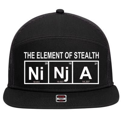 The Element of Stealth Ninja 7 Panel Mesh Trucker Snapback Hat