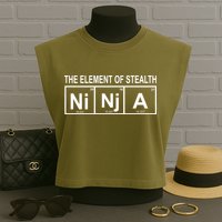 The Element of Stealth Ninja Garment-Dyed Women's Muscle Tee