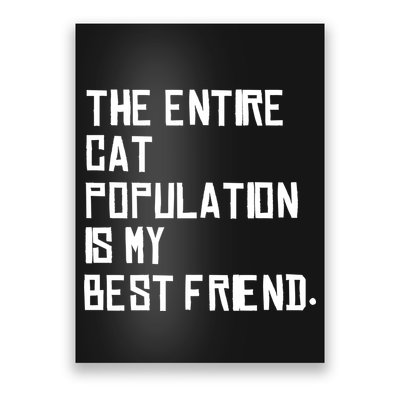 The Entire Cat Population Is My Best Friend Poster
