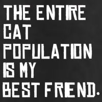 The Entire Cat Population Is My Best Friend Golf Towel