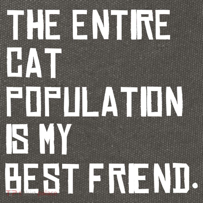 The Entire Cat Population Is My Best Friend Cotton Canvas Backpack