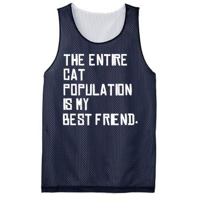 The Entire Cat Population Is My Best Friend Mesh Reversible Basketball Jersey Tank