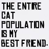 The Entire Cat Population Is My Best Friend Garment-Dyed Sweatshirt