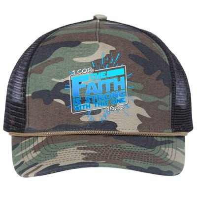 The Faith Is Strong With This One 1 Cor. 16:13 Retro Rope Trucker Hat Cap