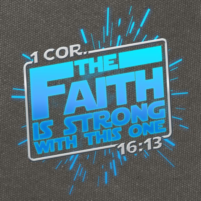 The Faith Is Strong With This One 1 Cor. 16:13 Cotton Canvas Backpack