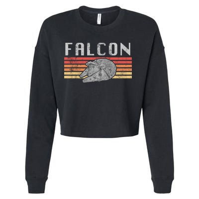 The Falcon Retro Vintage Cropped Pullover Crew