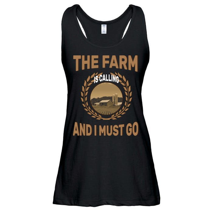 The Farm Is Calling And I Must Go Ladies Essential Flowy Tank