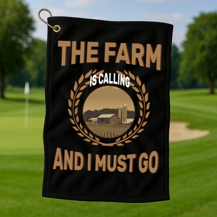 The Farm Is Calling And I Must Go Golf Towel