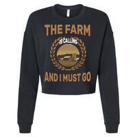 The Farm Is Calling And I Must Go Cropped Pullover Crew