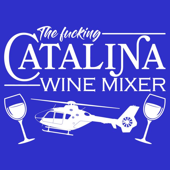 The F***ing Catalina Wine Mixer Stripe Pom Pom Beanie