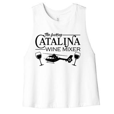 The F***ing Catalina Wine Mixer Women's Racerback Cropped Tank